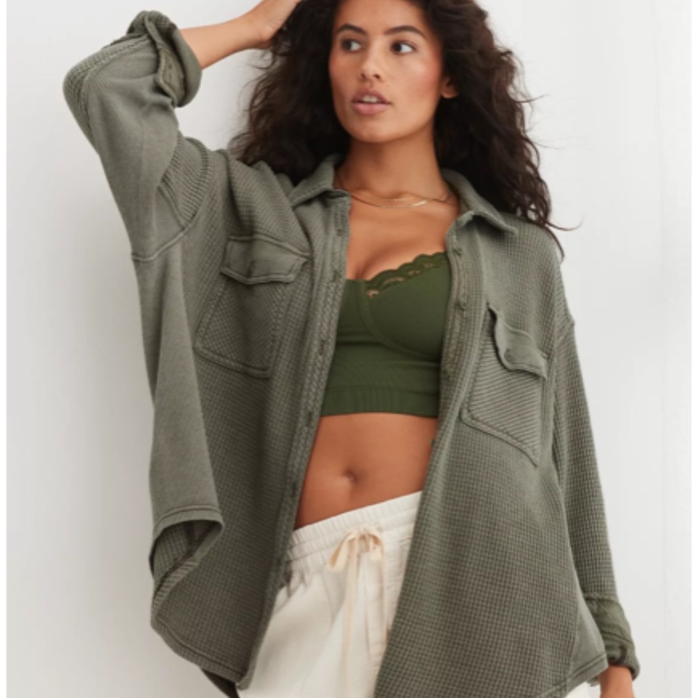 Aerie Lumberjane Waffle Shirt